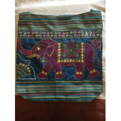 Cotton Bag With Mobile Pouch, Elephant