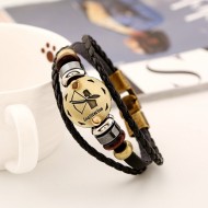  SAGITTARIUS ZODIAC SIGN  UNISEX LEATHER BRACELET