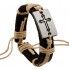 LEATHER BRACELET WITH THREAD FIXING 