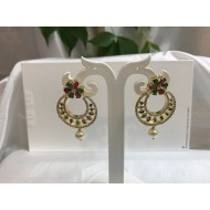 Multi stone Chandbali  jhumkhas 