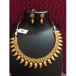Leaf Design Gold Coated Neckset