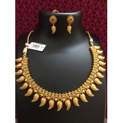 Leaf Design Gold Coated Neckset