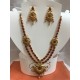Beautiful Peacock Design Red Stones Jewellery Set