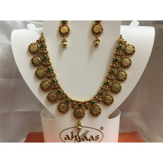 Goddes Lakshmi Heavy Kasu Neckset
