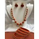 Beautiful   silk thread jewellery set with pearls chain for decoration 