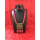 pink colour silk thread jewellery set 
