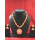 Orange colour silk thread jewellery set