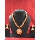 Orange colour silk thread jewellery set