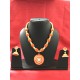 Orange colour silk thread jewellery set
