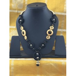 BLACK AND GOLD COMBO  SILK THREAD JEWELLERY 