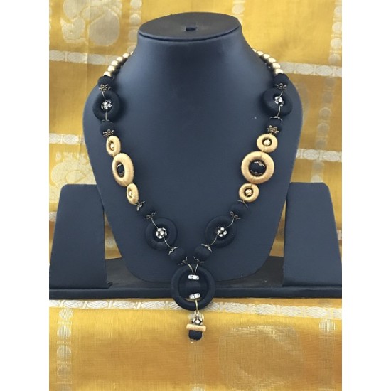 BLACK AND GOLD COMBO  SILK THREAD JEWELLERY 