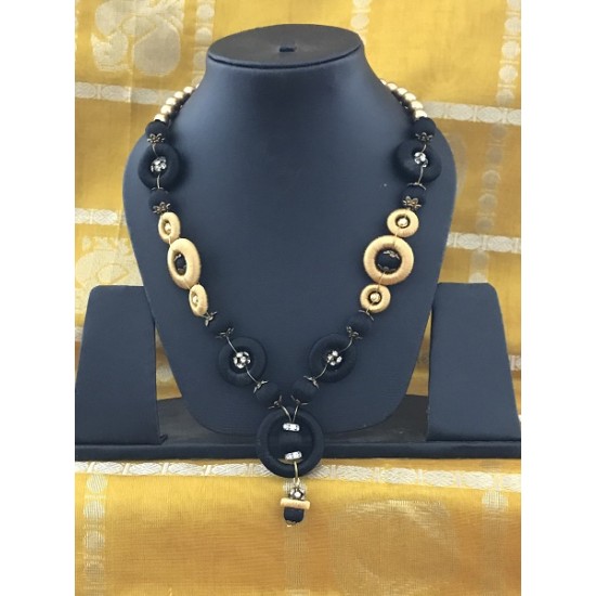 BLACK AND GOLD COMBO  SILK THREAD JEWELLERY 