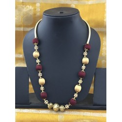 MAROON AND GOLD COMBO  SILK THREAD JEWELLERY 