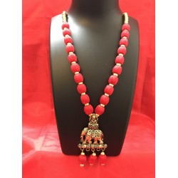 DEVI LOCKET WITH ELEPHANT  SILK THREAD JEWELLERY 