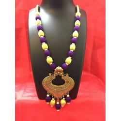 GREEN AND PURPLE COMBO   SILK THREAD JEWELLERY 