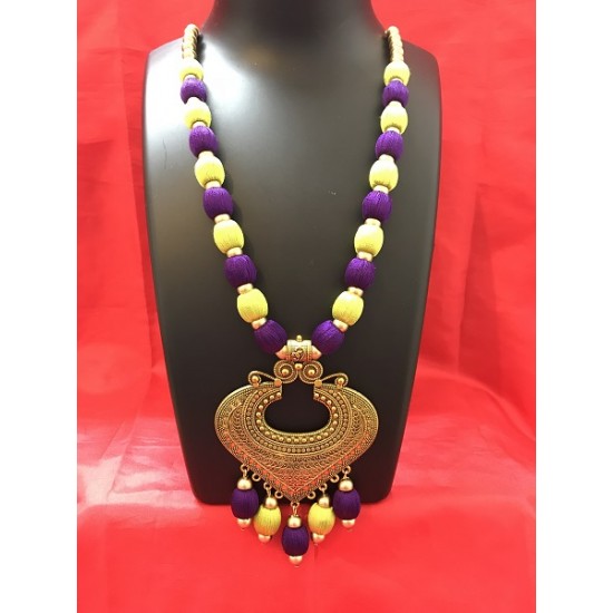 GREEN AND PURPLE COMBO   SILK THREAD JEWELLERY 