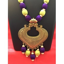 GREEN AND PURPLE COMBO   SILK THREAD JEWELLERY 