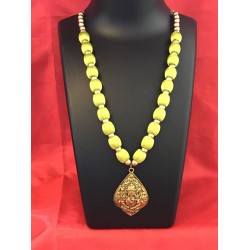 GOLD PLATED GANESH LOCKET   SILK THREAD JEWELLERY 