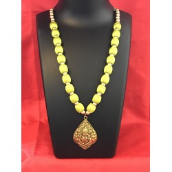 GOLD PLATED GANESH LOCKET   SILK THREAD JEWELLERY 