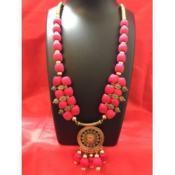 DOUBLE LANE PINK  SILK THREAD JEWELLERY 