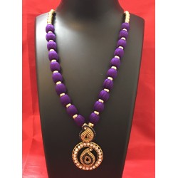 PURPLE COLOUR  SILK THREAD JEWELLERY 