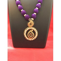 PURPLE COLOUR  SILK THREAD JEWELLERY 