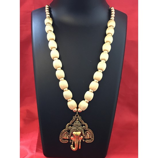 GREAT LOOKING  GANESH LOCKET   SILK THREAD JEWELLERY 