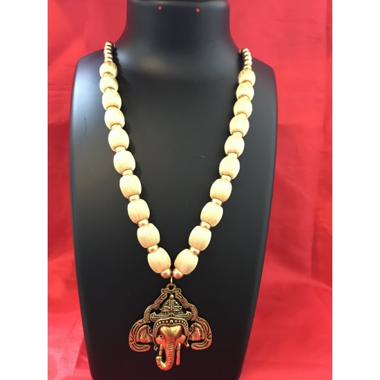 GREAT LOOKING  GANESH LOCKET   SILK THREAD JEWELLERY 