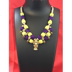 PURPLE AND LIGHT GREEN  COMBO SILK THREAD JEWELLERY 