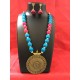 PINK AND BLUE COMBO SILK THREAD JEWELLERY SET 
