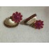 Rose Stud With Nelli Beads Silk Thread Jhumkas