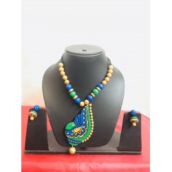 Unique Design Terricotta Jewellery Set with Ear rings 