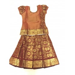 Traditional soft silk Red colour Pattu Pavadai/sattai/Pattu Lahenga