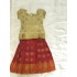 Pink Orange Double Shade Soft Silk Pattu Pavadai/Sattai/Pattu lahenga
