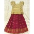 Beautiful Heart Design Pink colour Pattu Pavadai