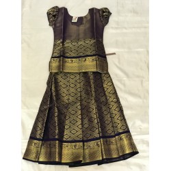 Voilet Colour Traditional Pattu Pavadai/Pattu Lahenga for Kids/Baby Girls