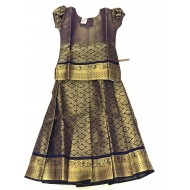 Voilet Colour Traditional Pattu Pavadai/Pattu Lahenga for Kids/Baby Girls