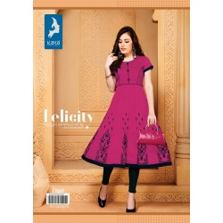 Pink colour Pintex Choli Anarkali kurthi 