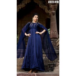 ROYAL BLUE FLOOR LENGTH KURTHI