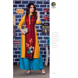 STYLISH  KURTI PALAZZOS SET 