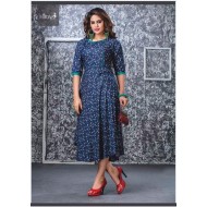  PURE RAYON PRINTED LONG GOWN STYLE KURTI (UREB GHERA)