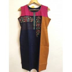 PINK EMBROIDERED COTTON  KURTHI