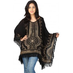Polyester V Neck Printed Beech Cover Up Kaftan