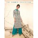 Sandalwood  & Blue Colour Printed Kurthi with Embroidered Plazzos