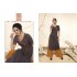 Navy Blue Printed Kurthi with Embroidered Plazzos