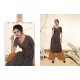Navy Blue Printed Kurthi with Embroidered Plazzos