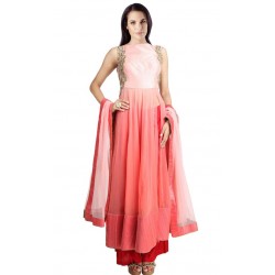 Pink Colour  Patiala Ready Made Suit  with Chiffon Dupatta with Heavy Embroidery Work 