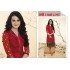 Red & Sandalwood Colour Printed Kurthi with Embroidered Plazzos