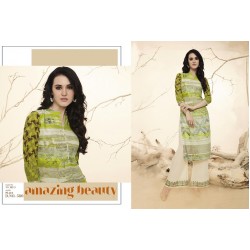 Light Green Colour Printed Kurthi with Embroidered Plazzos
