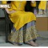 Yellow Colour Plain Kurthi with Embroidered Plazzos